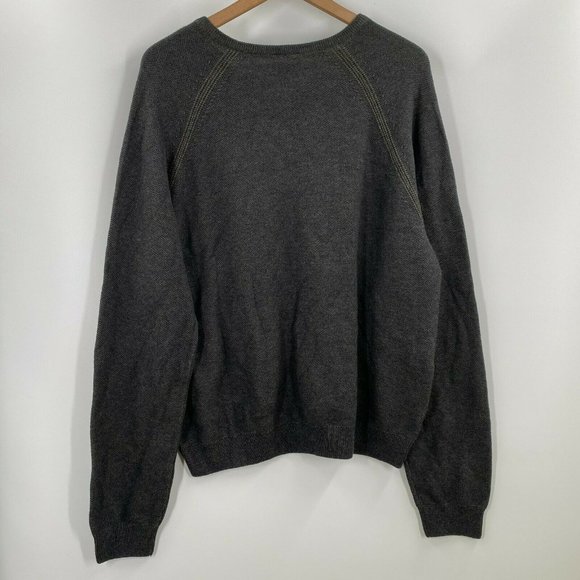 Tailor Vintage Mens Green Gray Winter Reversible V Neck Sweater New Sizes XL - Picture 3 of 7